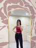 如鉆吊帶背心女帶胸墊綁帶性感美背內搭露臍春夏季百搭棉無(wú)袖打底上衣 酒紅色 M 曬單實(shí)拍圖