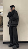 至唯美式加厚棉服男冬季潮流加棉保暖面包服外套青少年學(xué)生潮牌棉衣男 黑色加棉D(zhuǎn)Y2486 XL 【推薦130-146斤】 曬單實(shí)拍圖