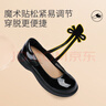 江博士秋季女童亮黑色百搭公主禮儀鞋 簡(jiǎn)約兒童皮鞋 黑色 32 腳長(cháng)約20.2-20.7 曬單實(shí)拍圖