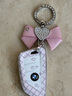 紳創(chuàng  )寶馬鑰匙套5系530Li新款3系325li女x1 x3 x5 x6刀鋒7系ix1蝴蝶扣 B款【粉色】+心鉆蝴蝶結 請核對鑰匙下單 曬單實(shí)拍圖