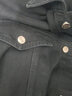 真維斯（JEANSWEST）牛仔外套男士寬松2025春季新款日系潮牌大碼男裝工裝夾克男褂子 6821黑色常規 5XL 體重210至240斤 曬單實(shí)拍圖