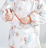 ibaby/英倫寶貝嬰兒圍兜兒童罩衣寶寶吃飯飯兜長(cháng)袖反穿衣防水防臟 蜻蜓秋梨反穿衣 110碼 曬單實(shí)拍圖