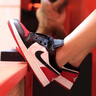 耐克（NIKE）air jordan 1 Low耐克男鞋女鞋冬季新款aj1低幫板鞋運(yùn)動(dòng)籃球鞋 553558-161/553560-161黑紅腳趾 38.5 【GS】 曬單實(shí)拍圖