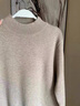 南極人針織衫男冬季新款半高領(lǐng)毛衣中年爸爸裝加厚保暖純色含羊毛打底衫 米灰色 S 165 曬單實(shí)拍圖