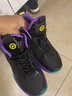 李寧熱斷碼男童運動(dòng)鞋2026春季兒童防滑網(wǎng)面跑步皮面訓練籃球鞋中大童男 P8802黑紫 39 曬單實(shí)拍圖