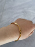 中國(guó)黃金（CHINA GOLD）黃金手鐲女足金莫比烏斯環(huán)金鐲素圈鐲子七夕情人節(jié)禮物送女友老婆 54圈口金手鐲約6.6g【玫瑰禮盒】 曬單實(shí)拍圖