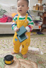 G.DUCKKIDS背帶褲嬰兒衣服春秋裝兒童套裝男小童衛衣背帶褲男童運動(dòng)套裝秋季 白色 90 建議年齡1-2歲【80-90cm】 曬單實(shí)拍圖