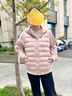 雪中飛輕薄鵝絨羽絨服女士2025新款衛衣拼接時(shí)尚保暖百搭秋冬保暖外套 粉色 S 165/90-100斤 曬單實(shí)拍圖