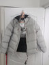 黑冰F8528戶外連帽羽絨服800蓬防風保暖短款羽絨男女外套鵝絨加厚 【男款】24款淺灰色 XL 曬單實拍圖