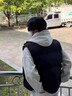 品牌羽絨棉馬甲男士秋冬潮流韓版青少年百搭保暖棉衣坎肩背心上衣 黑色 4XL 曬單實拍圖
