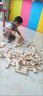 虎娃幼兒園積木大型搭建玩具實(shí)木木質(zhì)木頭單元建構(gòu)區(qū)材料清水大塊原木 128塊松木積木 曬單實(shí)拍圖