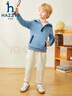 哈吉斯（HAZZYS）品牌童裝男童衛衣冬新品舒適柔軟透氣保暖活力休閑連帽衛衣 港灣藍 130 曬單實(shí)拍圖
