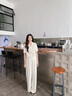 伊婭莎短款西裝套裝女夏薄款休閑雙排扣小個(gè)子西服外套女神范氣質(zhì)工作服 杏色西裝+闊腿褲 M 建議90-105斤 曬單實(shí)拍圖