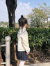 拉比女童套裝秋冬寶寶棉線海軍翻領(lǐng)上衣禮服公主裙學(xué)院風(fēng)百褶裙 深藍(lán) 120 曬單實(shí)拍圖