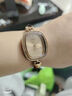 聚利時(shí)（Julius）韓國品牌時(shí)尚滿(mǎn)鉆橢圓形細軟皮帶手表女士小眾防水石英腕表JA-298 咖色 曬單實(shí)拍圖