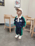 mlgt kids童裝兒童套裝春秋新款男孩寶寶休閑衛(wèi)衣男童小童運(yùn)動兩件套 藏青色套裝【春秋款】 90 cm 曬單實(shí)拍圖