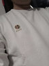 羅網(wǎng)秋冬男士長(cháng)袖t恤潮流潮牌體恤打底衫情侶男裝秋裝衛衣上衣服 白色 3XL (150-165斤) 曬單實(shí)拍圖