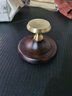 杉隱茶壺蓋置銅實(shí)木蓋托紫砂壺蓋托壺置蓋碗蓋置托茶夾擱置架茶具配件 （圓錐）黑檀木-黃銅蓋置 曬單實(shí)拍圖