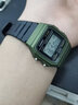 卡西歐（CASIO）手表男女經(jīng)典復古學(xué)生兒童表F-91W-1DG 3DG 9DG/F-84W/F105電子表 F91WM-3A種草綠 【附加貼膜】 曬單實(shí)拍圖