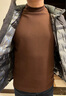 布先生熱膽小高領(lǐng)加厚長(cháng)袖打底白色T恤男春秋純色打底衫上衣KT01878 【小高領(lǐng)】暖焦糖 XL /180 曬單實(shí)拍圖