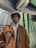 安初夏法式工裝夾克外套男士休閑套裝秋冬季新款一套潮衣服男裝三件套潮 咖啡外套+棉白T+藍(lán)牛仔褲 XL 質(zhì)量高于同款 曬單實(shí)拍圖