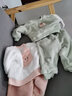優(yōu)奇嬰兒衣服寶寶睡衣秋冬季珊瑚絨保暖套裝加絨加厚外出服分體兩件套 【暖暖珊瑚絨】乖乖熊綠 73cm 曬單實拍圖