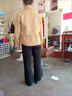 俞兆林（YUZHAOLIN）媽媽裝50歲洋氣毛呢外套時(shí)尚中老年女裝春秋款短款上衣奶奶衣服 卡其色[高品質(zhì)面料升級(jí)] 3XL [建議120-130斤穿] 曬單實(shí)拍圖