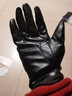 啄木鳥(niǎo)皮手套男士冬天加絨加厚防風(fēng)防水保暖觸屏騎行韓版電動(dòng)機車(chē)皮手套 黑色 均碼 曬單實(shí)拍圖