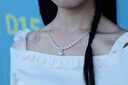GIOIO碎銀子項(xiàng)鏈海藍(lán)寶吊墜淡水珍珠鎖骨鏈女法式珍珠項(xiàng)鏈生日禮物 海藍(lán)寶吊墜項(xiàng)鏈 曬單實(shí)拍圖