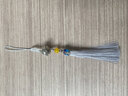樂(lè )喵（LEMIAO）隨身古風(fēng)宮鈴流蘇掛件包包手機鏈掛繩掛飾鑰匙扣掛繩鈴鐺流蘇款 灰色流蘇雙吊鈴鐺掛件  A28-209 曬單實(shí)拍圖