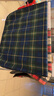 多功能披肩毛毯斗篷加厚法蘭絨辦公室午睡毯蓋毯懶人披風(fēng)蓋腿毛毯 海藍格 100x140cm(580克) 曬單實(shí)拍圖