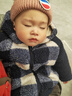 戴維貝拉【奧萊特賣(mài)】冬裝男童外套兒童外衣小童寶寶格子童裝 藍灰格 80 cm(建議身高73-80cm) 曬單實(shí)拍圖