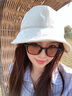 CHALL KITTY遮陽帽女夏季防紫外線防曬帽鴨舌漁夫帽女士太陽帽子沙灘涼帽女 米色-高端品牌禮盒裝高檔高級感 曬單實拍圖