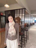 上海故事100%羊絨圍巾女2025冬季新款高檔長款圍脖媽媽生日禮物送女友禮盒 杏咖色 190x30cm 曬單實(shí)拍圖
