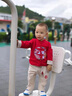 G.DUCKKIDS漢服男童秋裝套裝中國(guó)風(fēng)兒童唐裝幼兒園表演服抓周服寶寶周歲禮服 紅衣黑褲 80 尺碼7-11月(建議寶寶75-85cm)c 曬單實(shí)拍圖