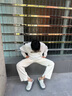 凱德奇洞洞鞋男辦公室拖鞋醫(yī)生手術(shù)室工作鞋夏季休閑外穿不臭腳沙灘鞋子 鉛白灰 43 曬單實拍圖
