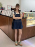 Teenie Weenie小熊連衣裙女2025年夏季新款學(xué)院風(fēng)活力牛仔背帶裙短裙女 深藍(lán)色 XS 曬單實(shí)拍圖
