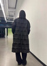 麥檬【壓膠工藝】23年秋冬新款時尚保暖羽絨服外套中長款女5EA980711 黑色5EA980711 XS 曬單實拍圖