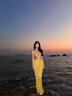 茯見(jiàn)海島度假比基尼泳衣女士性感分體四件套遮肚顯瘦高級感泡溫泉裙子 比基尼泳衣三件套【姜黃色】 S 建議80-96斤 曬單實(shí)拍圖