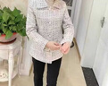 俞兆林春秋外套女2025媽媽裝春秋短外套中老年女裝中年新款30-40歲洋 米色上衣 XL 建議100斤以內(nèi) 曬單實(shí)拍圖