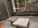 望雅軒意式極簡(jiǎn)茶幾輕奢高級感大理石茶幾客廳家用正方形高低組合茶幾 80cm百達翡翠+50cm威尼斯棕 曬單實(shí)拍圖