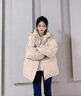 唐菓蜜羽絨棉服女冬季2023新款女裝韓版時(shí)尚百搭學(xué)生面包服加厚保暖棉衣 米白色 M 曬單實(shí)拍圖