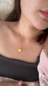 中國黃金（CHINA GOLD）黃金項鏈女士百搭十字足金O字素鏈金首飾節(jié)日520禮物送老婆女友 閃0素鏈【國金禮盒】約1.3g 曬單實拍圖