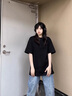 莫代爾重磅純棉女士圓領(lǐng)打底T恤白色夏天短袖t恤寬松純色女半袖上衣夏季 白色【230克重】 M（50-60kg） 曬單實(shí)拍圖