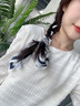CRANTA KOMEIA桑蠶絲真絲絲巾女2025新款小方巾領(lǐng)巾圍脖媽媽生日七夕情人節(jié)禮物 海船藏青 高級感ck風(fēng)送老婆女朋友實(shí)用高檔 曬單實(shí)拍圖