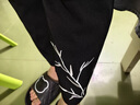 凡迪時(shí)尚（FANDISS）新中式國(guó)風(fēng)刺繡小西褲男夏季休閑褲子男潮牌小眾垂墜感寬松直筒百 白色 L -100-120斤左右 曬單實(shí)拍圖