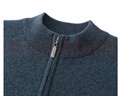 恒源祥純羊毛衫男秋冬加厚拉鏈領(lǐng)針織衫純羊毛中老年男士毛衣爸爸裝 黛蘭 2XL /185/100A 曬單實(shí)拍圖
