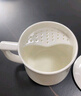 國濤骨瓷月牙杯過(guò)濾茶杯綠茶杯家用水杯泡茶杯陶瓷白瓷辦公杯定制logo 自在杯（無(wú)茶漏款） 曬單實(shí)拍圖