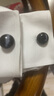 IFSONG美宋 男士貓眼石袖扣法式襯衫袖釘男 簡(jiǎn)約襯衣袖口扣袖釘 禮盒裝 黑色貓眼石圓形袖扣XK1731A 曬單實(shí)拍圖