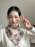 三角圍脖女冬季新款保暖防風(fēng)防寒百搭時(shí)尚護頸脖套套頭圍巾假領(lǐng)子 立方燕麥【針織-套頭圍脖】 曬單實(shí)拍圖